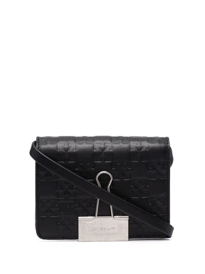 Off-white Debossed Arrows-motif Purse In Black