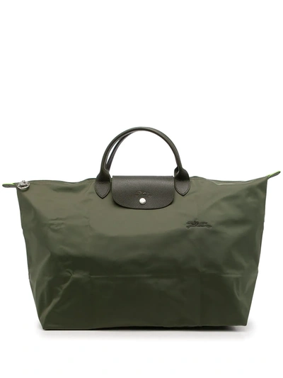 Longchamp Le Pliage Folding Travel Bag In Grün