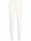 Givenchy Monogram-pattern High-waisted Leggings In Weiss