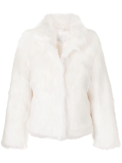 Unreal Fur Fur Delish Jacket In Ivory - Atterley In Weiss