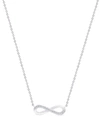 DE BEERS JEWELLERS 18KT WHITE GOLD INFINITY DIAMOND NECKLACE