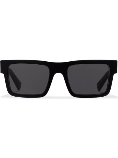Prada Rectangle-frame Tinted Sunglasses In Grau