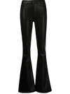 L'agence Marty Flared Denim Jeans In Schwarz