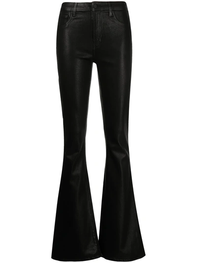 L'agence Marty Flared Denim Jeans In Schwarz