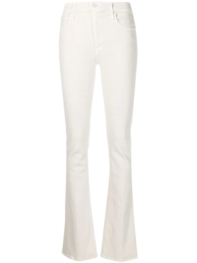 Mother The Hustler Ankle Fray Jeans In White