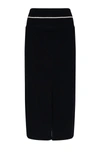 Moncler Front Slit Knit Midi Skirt