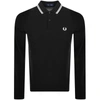 FRED PERRY FRED PERRY TWIN TIPPED LONG SLEEVED POLO BLACK