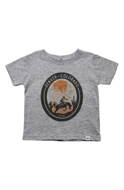 Kid Dangerous Kids' Denver Cowboy T-shirt In Medium Grey