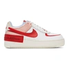 Nike Women's Air Force 1 Shadow Shoes In Summit White / University Red-gym Red