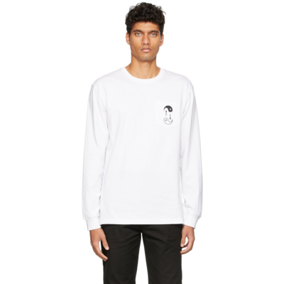 Clot White Printed Long-sleeved T-shirt