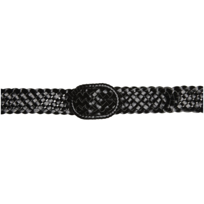 Totême Woven Braided Leather Belt In Black