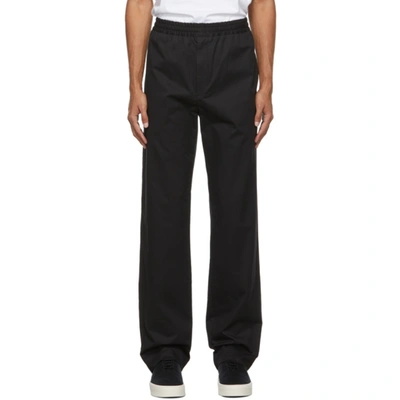 The Row Jonah Cotton-blend Twill Straight-leg Trousers In Black