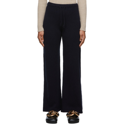 Aeron Knit Cougar Trousers In Dark Navy