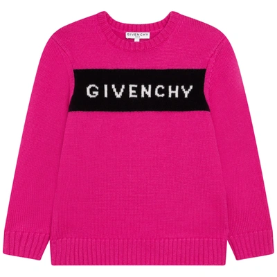Givenchy Kids' Sweater With Print In Lampone