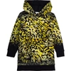 Givenchy Kids Dress In Sweatshirt With Hood And Animalier Print In Black