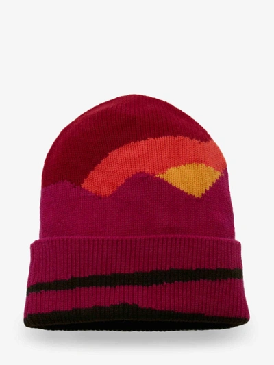 Jw Anderson Landscape Beanie Hat In Red