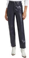 Agolde Recycled Leather 90's Pinch Waist: High Rise Jeans In Shadow