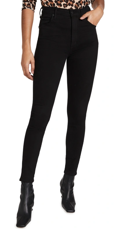 Citizens Of Humanity Chrissy High Rise Skinny Jeans In Plush Black