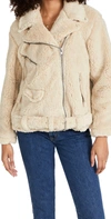 FREE PEOPLE SO COZY SLOUCHY SHERPA MOTO,FREEP45580