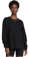 Good American Essentials Essential Long Sleeve Tee In Black001