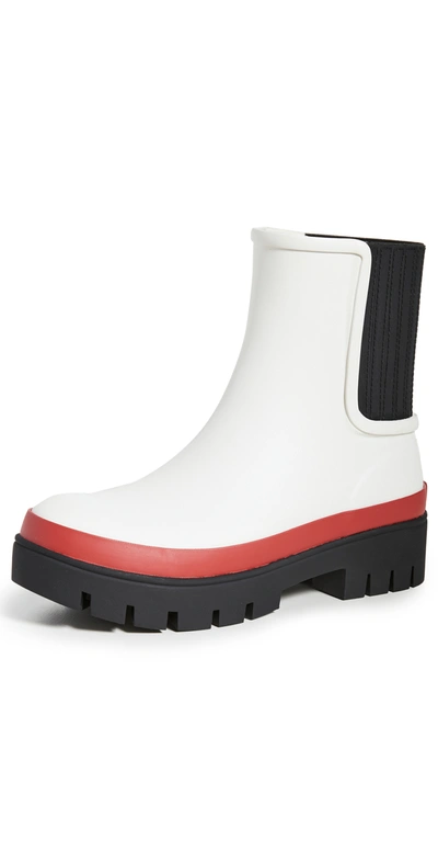 Tory Burch White Foul Weather Ankle Boots