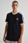 Adidas Originals 3-stripe Tee In Black