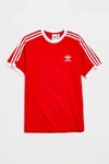 Adidas Originals 3-stripe Tee In Red