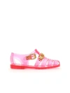Moschino Logo-lettering Jelly Sandals In Pink
