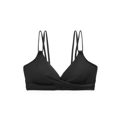 Ralph Lauren Double-strap Twisted Bikini Top In Black