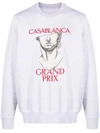 Casablanca Grand Prix Organic Cotton Sweatshirt In Grey