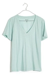 Madewell Whisper Cotton V-neck T-shirt In Faraway Sky