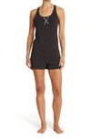 Calvin Klein Jersey Tank & Shorts Pajama 2-piece Set In Allover Mini Ck-black
