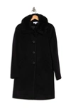 Sofia Cashmere Toscana Shearling Club Collar Jacket In 001blk