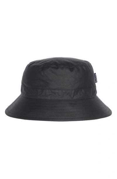 Barbour Logo-embroidered Bucket Hat In Dark Blue
