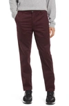 Ag Marshall Slim Fit Plaid Chinos In Cambridge Wine Bloom