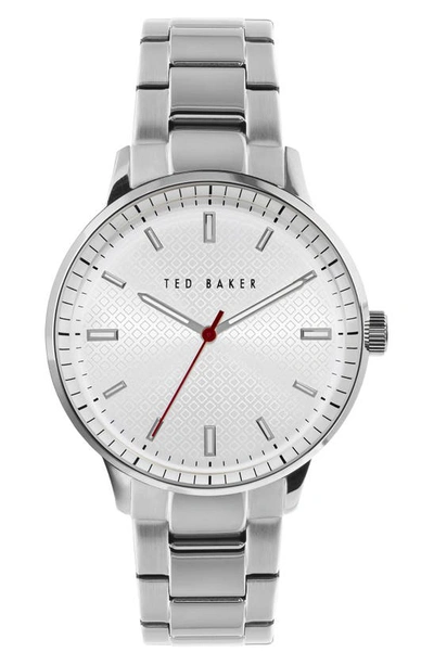 Ted Baker Men's Cosmop Silver-tone Stainless Steel Bracelet Watch 42mm