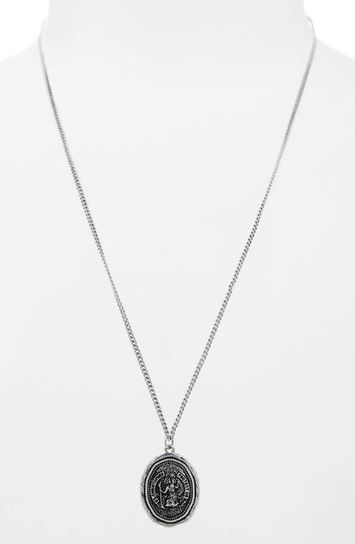 Nordstrom Wax Seal Pendant Necklace In Silvert Christopher