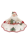 Portmeirion X Ted Baker Christmas Tree Santa Treat Dish In Green