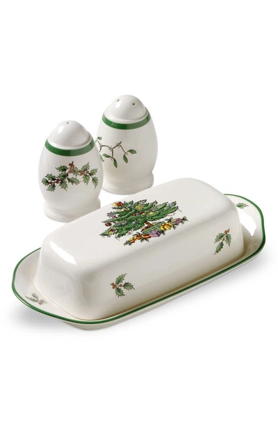 Portmeirion X Ted Baker Christmas Tree Hostess Set In Green