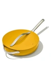Caraway Nontoxic Ceramic Nonstick Saute Pan With Lid In Marigold