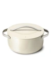 Caraway Ceramic 6.5 Qt Dutch Oven With Lid In Cream