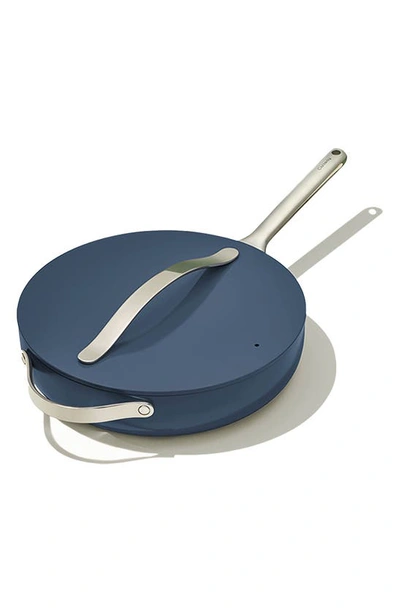 Caraway Nontoxic Ceramic Nonstick Saute Pan With Lid In Navy