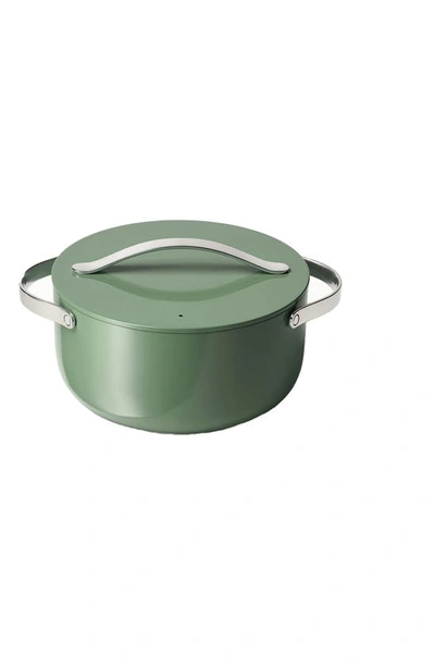 Caraway 6.5 Qt. Nonstick Dutch Oven & Lid In Green