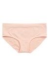 Nordstrom Kids' Seamless Hipster Briefs In Pink Hero