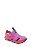 Nike Kids' Sunray Protect 2 Sandal In Purple/ Silveratermelon