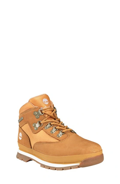 Timberland Kids' Euro Hiker Boot In Orange-wheat/orange-wheat