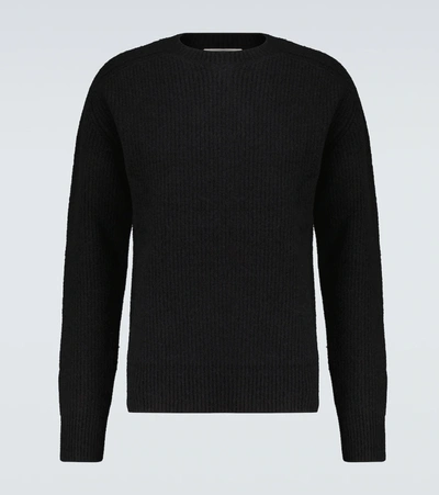 Bottega Veneta Ribbed-knit Wool-blend Jumper In Black