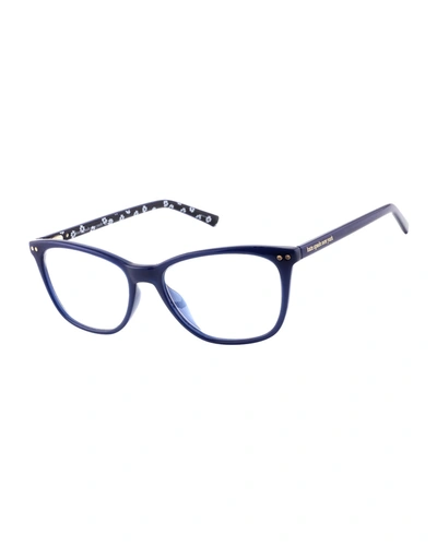 Kate Spade Tinlee Rectangle Readers In Blue Floral