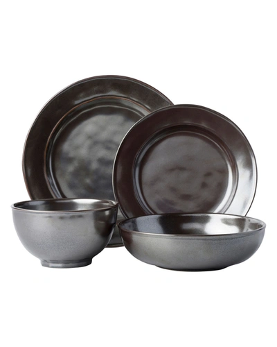 JULISKA PEWTER STONEWARE 4PC PLACE SETTING,PROD215850691