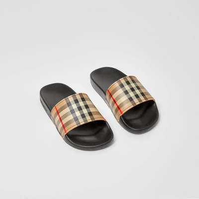 Burberry Beige Vintage Check Sandals In Neutrals